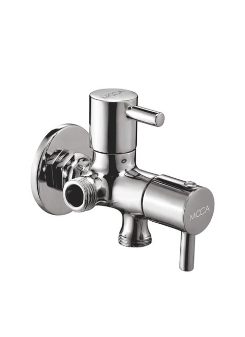 MOCA Turbo Series 2Way Angle Valve Chrome Plated Brass Dual Control