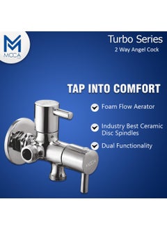 Moca Premium Bath Fittings MOCA Turbo Series 2Way Angle Valve Chrome Plated Brass Dual Control  - Image 4