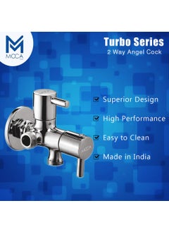 Moca Premium Bath Fittings MOCA Turbo Series 2Way Angle Valve Chrome Plated Brass Dual Control  - Image 5