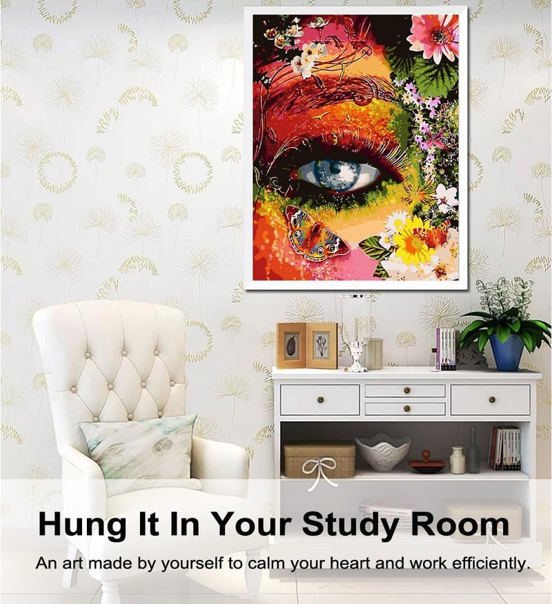 BAISITE Paint by Numbers Kit for Adults Beginners,16" Wx20 L Canvas for Painting Kits for Adults in Colorful Box-Color Eye Mother Earth 8407 - Image 5