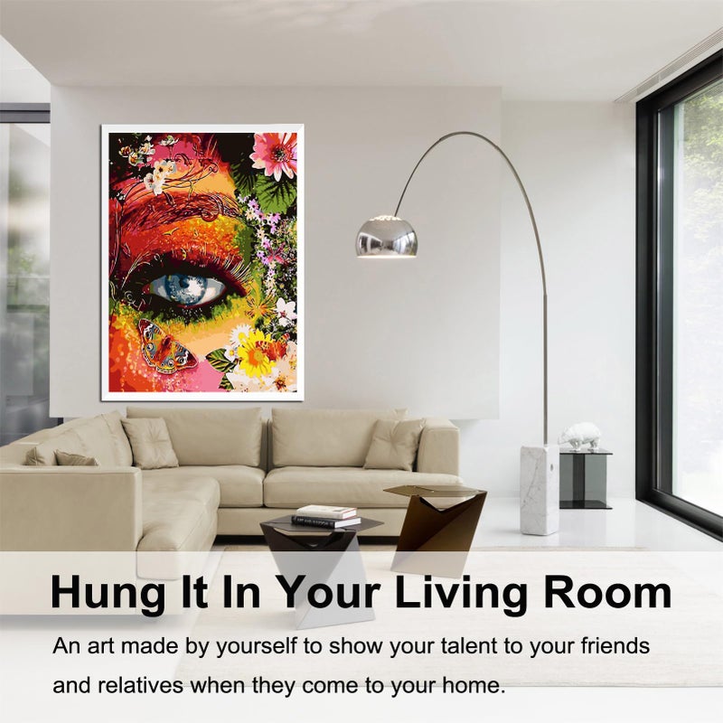 BAISITE Paint by Numbers Kit for Adults Beginners,16" Wx20 L Canvas for Painting Kits for Adults in Colorful Box-Color Eye Mother Earth 8407 - Image 4