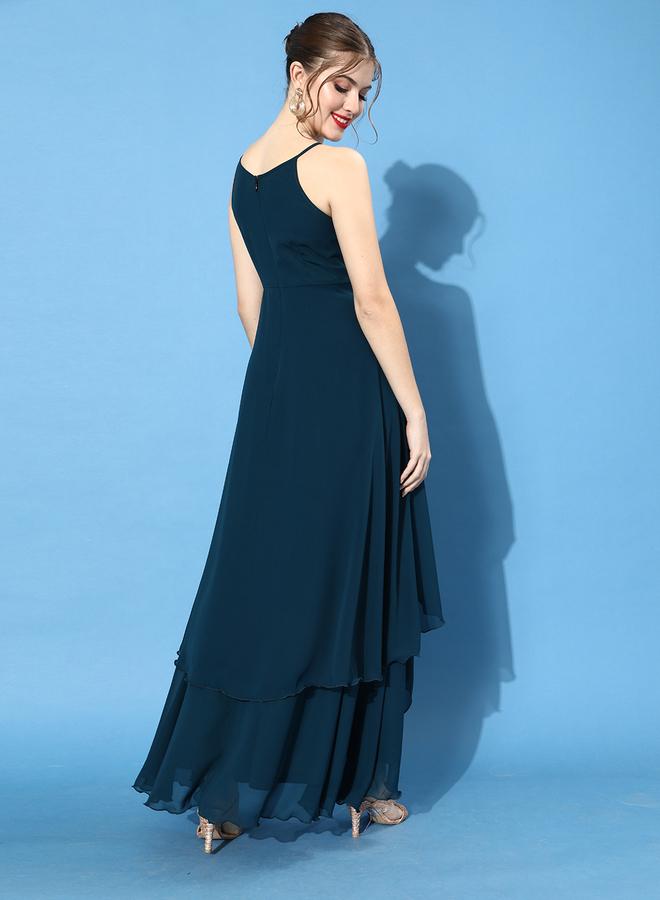 Miss Chase Emerald Green Strappy Maxi Dress - Image 4