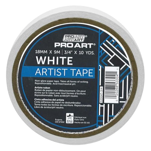 Pro Art White Artist Tape, 3/4-Inch X 10 Yards - Image 1