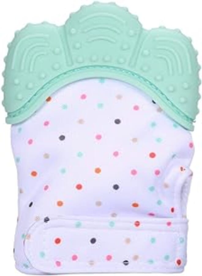 OR Baby's Food Grade Silicone Teething Gloves (Green)