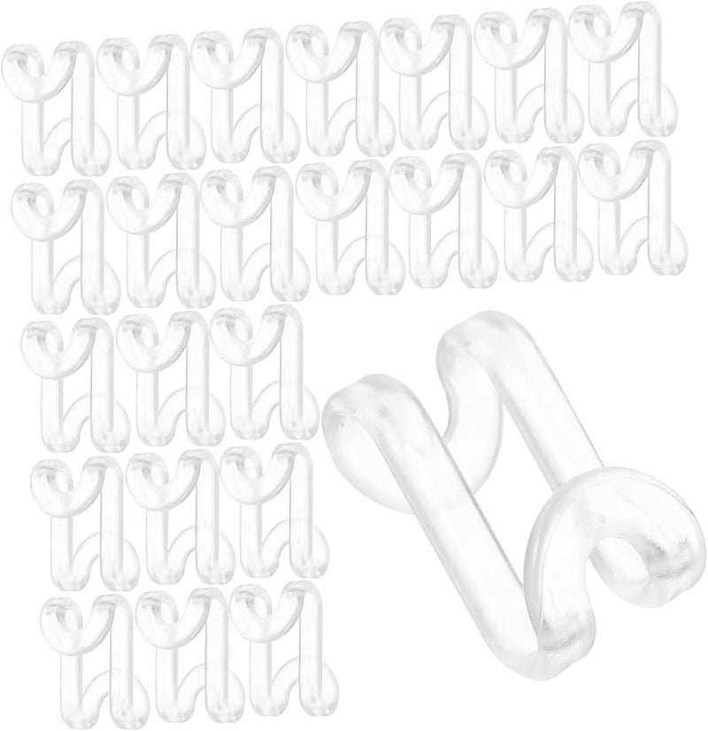 VICASKY 60 قطعة من خطافات موصلات الشماعات الشفافة القابلة للتكديس لتوفير مساحة الخزانة - Image 1