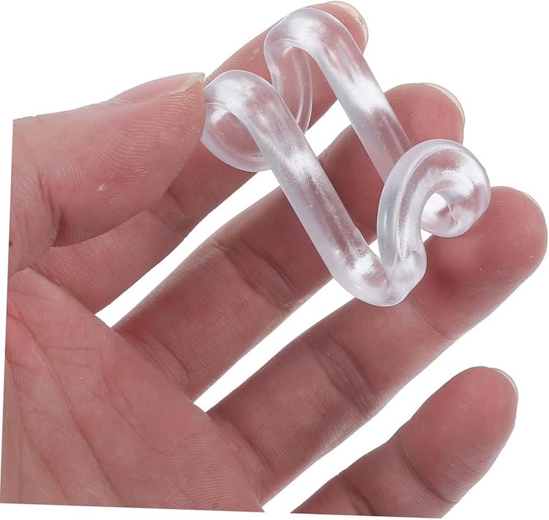 VICASKY 60 قطعة من خطافات موصلات الشماعات الشفافة القابلة للتكديس لتوفير مساحة الخزانة - Image 4