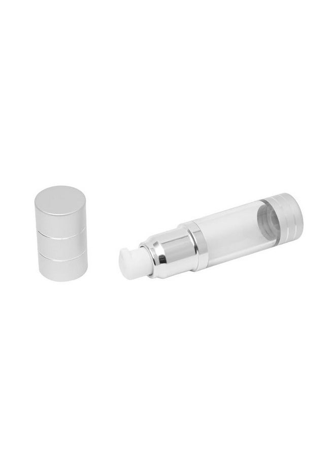 Devinez - Devinez Refillable Airless Pump Bottle, 30ml (Pack of 2) with Matte Silver Finish Lightweight Leak Proof and Shockproof for Homemade Beauty Products, Makeup Foundations and Serums - Image 1