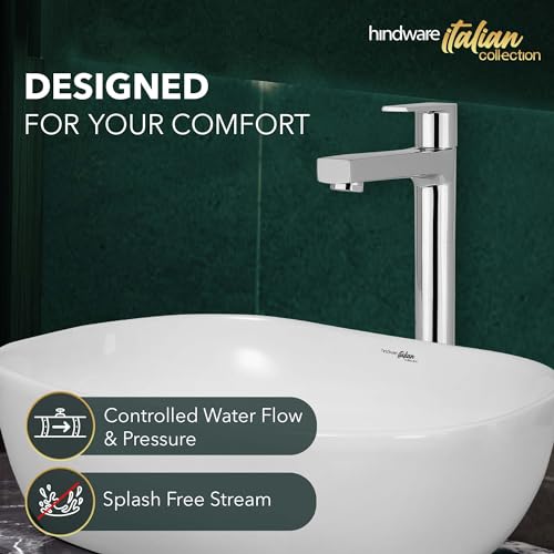 Hindware F360002CP Pillar Cock Tall (Element) with Chrome Finish | 12-Year Manufacturer Warranty - Image 3