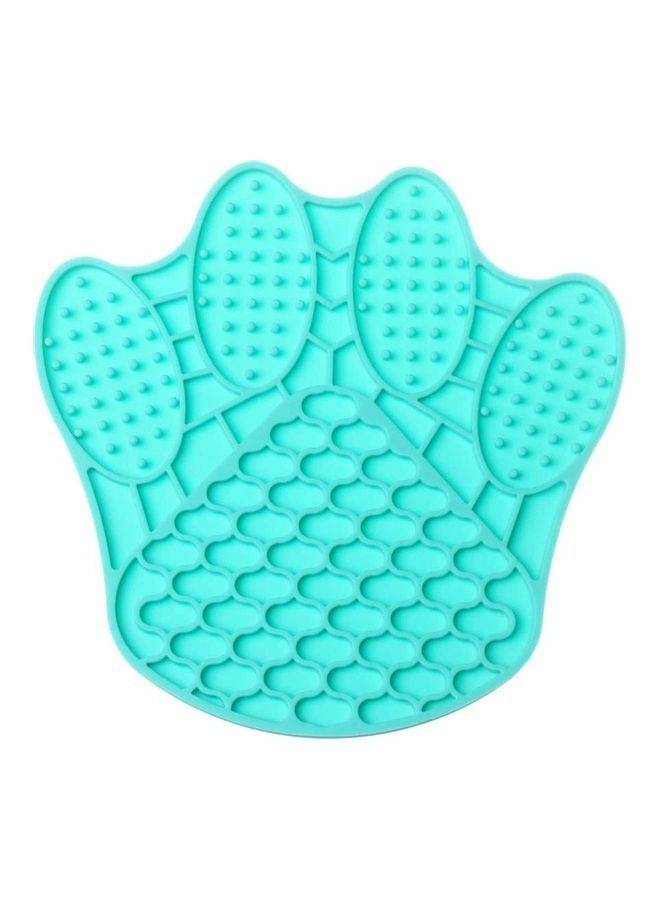 NIBEMINENT Silicone Slow Feeder Dispensing Mat Blue 7.5 x 7.7inch
