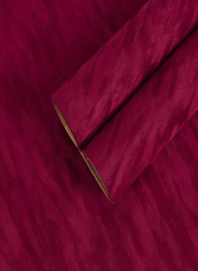 CHIHUT 12"x100" Red Self Adhesive Velvet Felt Fabric Thick Velvet Flocking Liner for Dresser Cabinet Peel and Stick Velvet Flocking Wallpaper Soft Jewelry Drawer Felt Liner Roll for Shelves DIY Crafts - Image 1