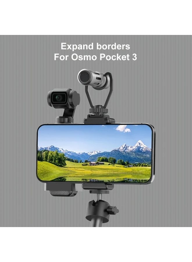 PuluZ Protective Frame Phone Clamp Adapter Bracket For DJI Osmo Pocket 3 Black - Image 5