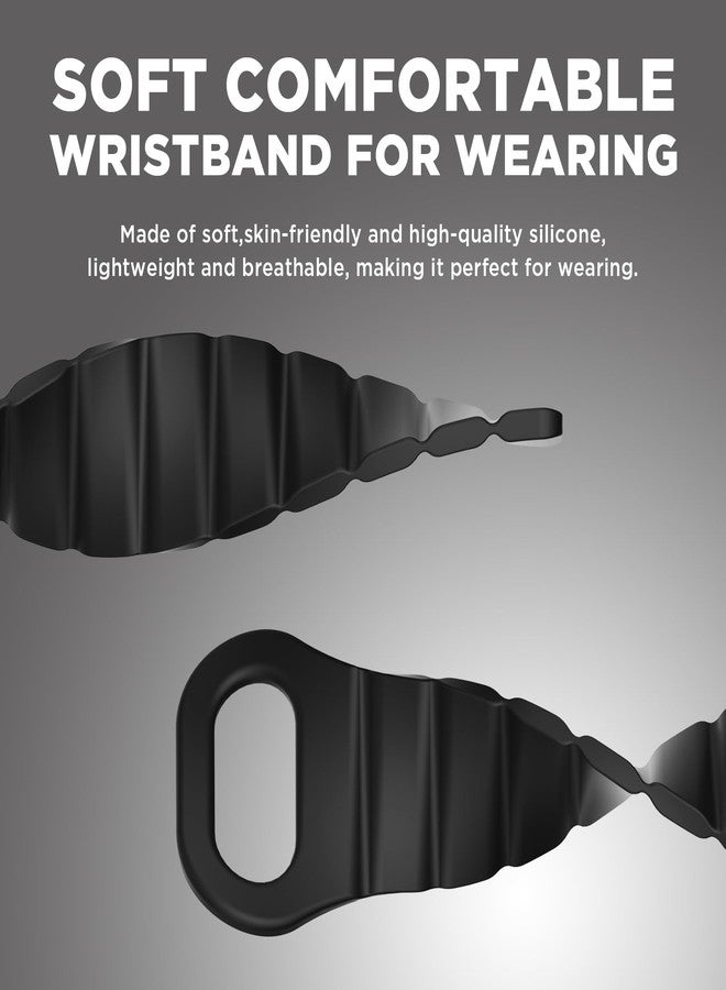 Wacanc Silicone Magnetic Wristband Compatible with Plaud NotePin Voice Recorder,PC Case with Adjustable Wearable Strap for Plaud NotePin S (2025) ,Lightweight Replacement Magnetic Strap Secure Fit Accessories (Black) - Image 4