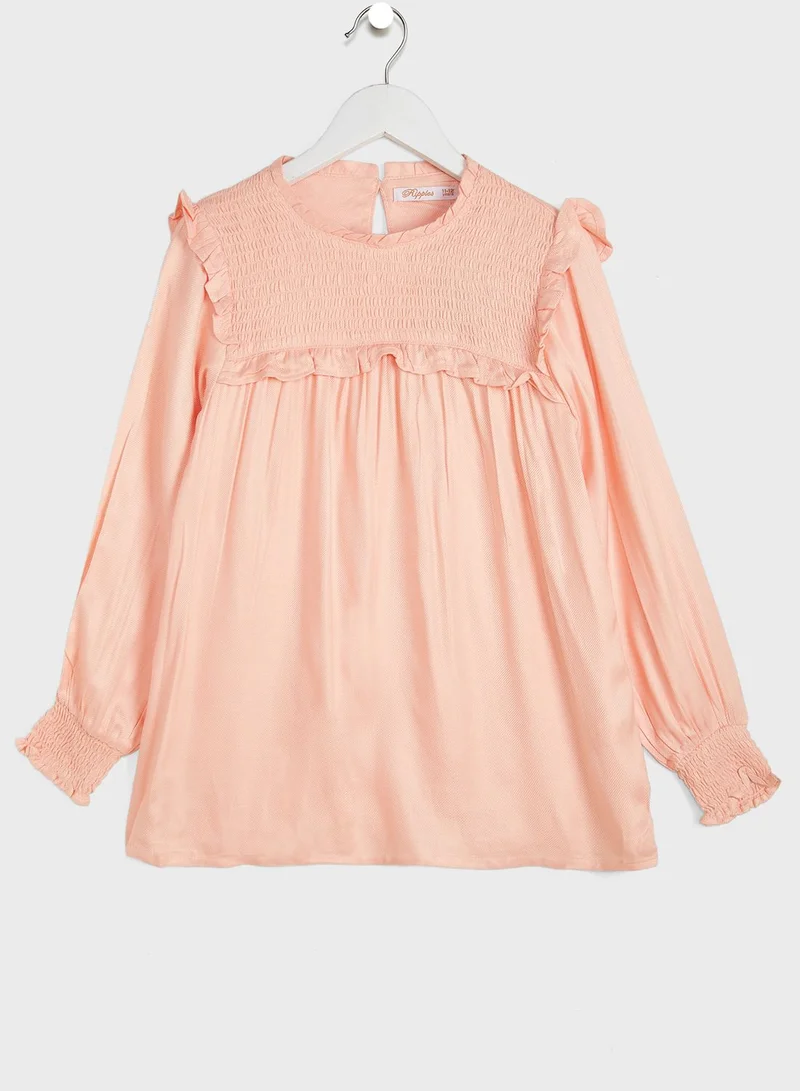 Ripples Solid Dress