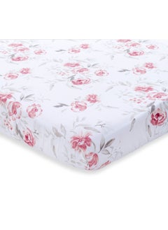 NINI Nini Baby Cot/Crib Fitted Sheet, Blush Rose, 100% Cotton Muslin, Soft & Breathable, Includes 1 Fitted Sheet, Size Up to 70x140 cm  - Image 4
