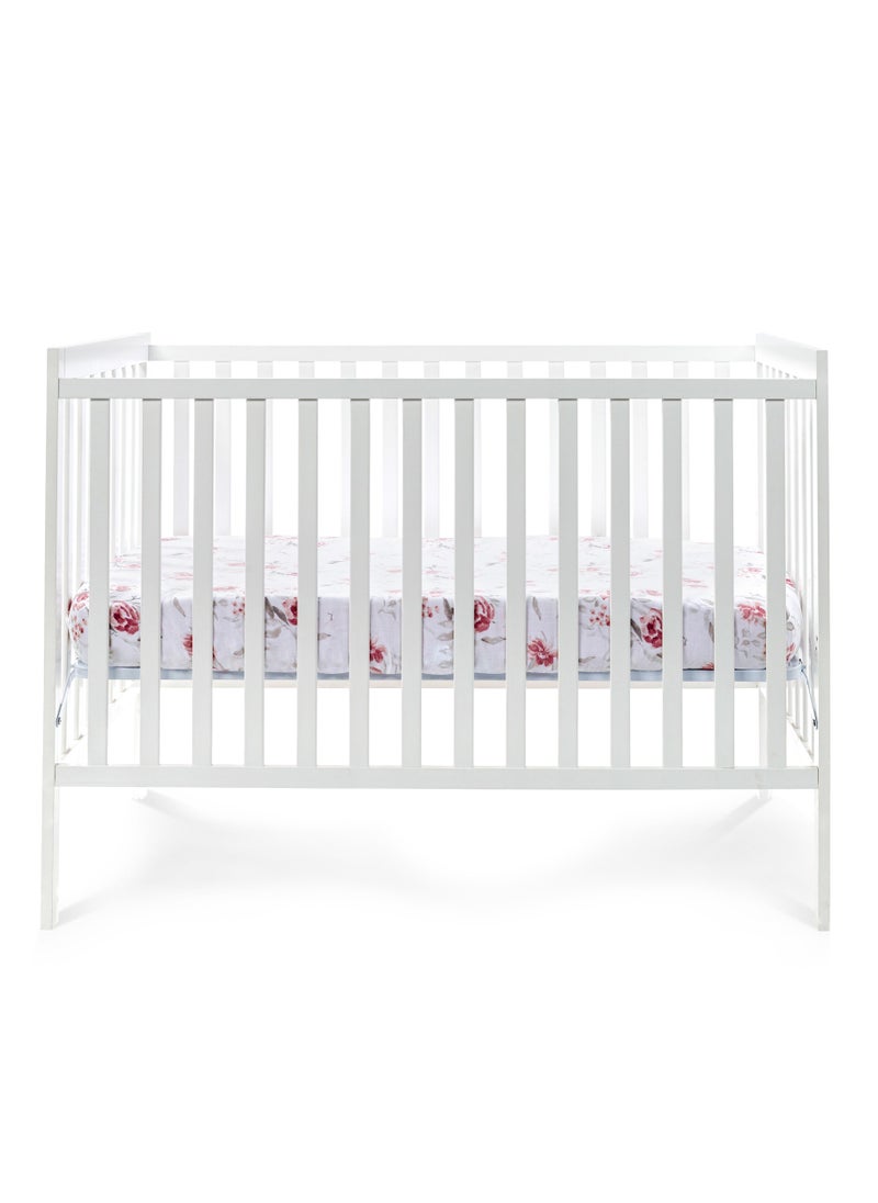 NINI Nini Baby Cot/Crib Fitted Sheet, Blush Rose, 100% Cotton Muslin, Soft & Breathable, Includes 1 Fitted Sheet, Size Up to 70x140 cm  - Image 2