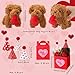 Vinsot 16 Pcs Stuffed Animals Adopt a Dog Set Includes 16 Kraft Paper Boxes 16 Cute Cone Hats Min Puppy Dog for Stuffed Animal Theme Birthday Party FavorsHeart - Image 4
