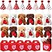 Vinsot 16 Pcs Stuffed Animals Adopt a Dog Set Includes 16 Kraft Paper Boxes 16 Cute Cone Hats Min Puppy Dog for Stuffed Animal Theme Birthday Party FavorsHeart - Image 2