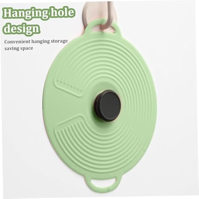 ريحني أغطية سيليكون للأوعية، 3 قطع من أغطية السيليكون للأواني والمقالي 1249179 أغطية أواني سيليكون، أغطية أوعية سيليكون بمقبض، أغطية مانعة للتسرب قابلة لإعادة الاستخدام - Image 4