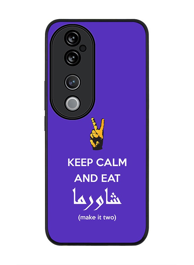 Stylizedd For vivo V40 5G /vivo V40 Pro Case,Slim fit Camera Protection, Shockproof Thin Phone cover - Keep Calm And Eat Shawarma (Blue) - Image 1