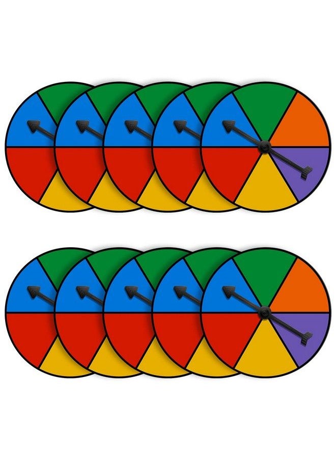 Generic - 10 Sets Game Spinner Wheel Square Blank Game Spinners Erasable Game Spinner Board With Plastic Rotating Arrows Math Spinner For Game Prizes (Colorful) - Image 1