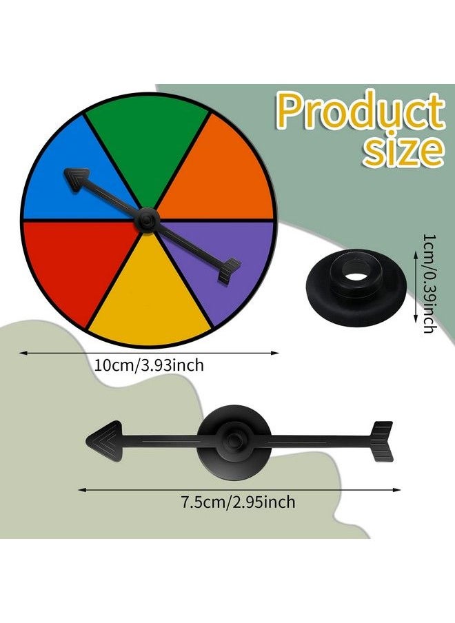 Generic - 10 Sets Game Spinner Wheel Square Blank Game Spinners Erasable Game Spinner Board With Plastic Rotating Arrows Math Spinner For Game Prizes (Colorful) - Image 1