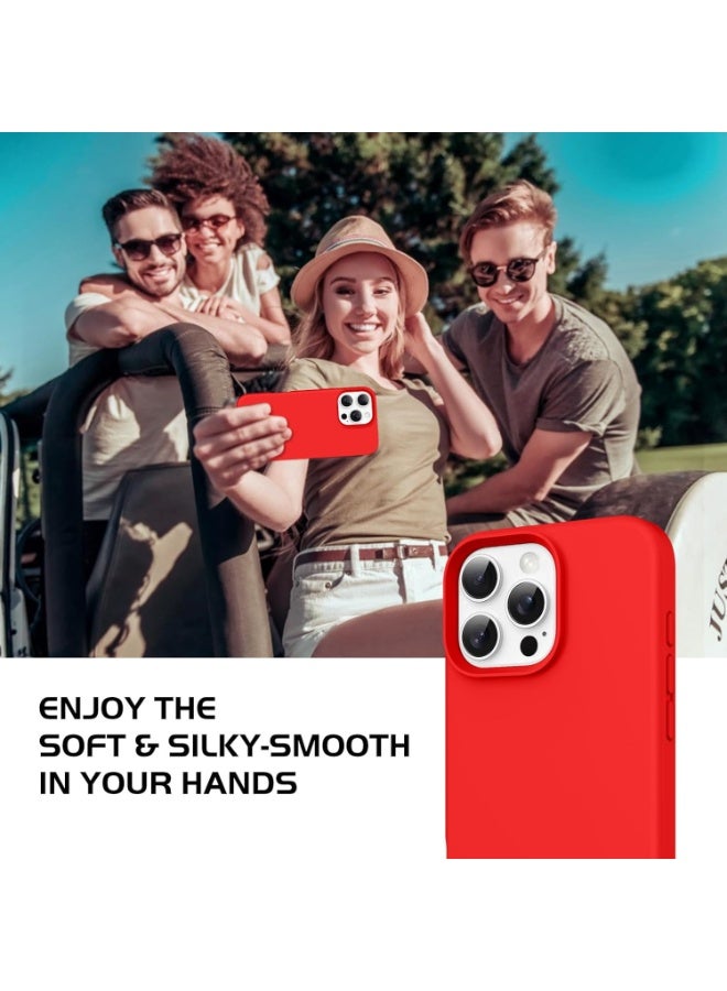 MUNTAQI iPhone 15 Pro Max Case Silicone – Soft Liquid Silicone Cover with Microfiber Lining, Shockproof Slim Protective Phone Case for iPhone 15 Pro Max 6.7", Anti-Scratch, Wireless Charging Compatible - Image 4