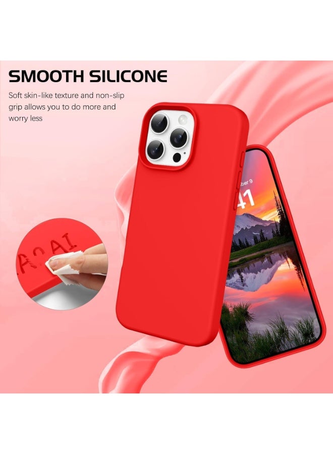 MUNTAQI iPhone 15 Pro Max Case Silicone – Soft Liquid Silicone Cover with Microfiber Lining, Shockproof Slim Protective Phone Case for iPhone 15 Pro Max 6.7", Anti-Scratch, Wireless Charging Compatible - Image 5