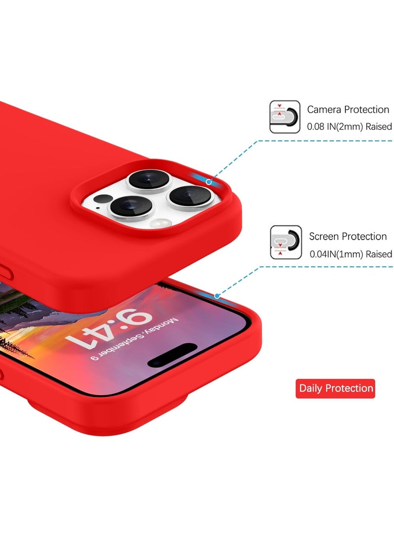 MUNTAQI iPhone 15 Pro Max Case Silicone – Soft Liquid Silicone Cover with Microfiber Lining, Shockproof Slim Protective Phone Case for iPhone 15 Pro Max 6.7", Anti-Scratch, Wireless Charging Compatible - Image 3