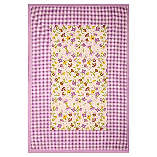 UNIBLISS Cotton Rajasthani Jaipuri Traditional Single Bed Sheet with One Pillow Cover - Purple - Image 2
