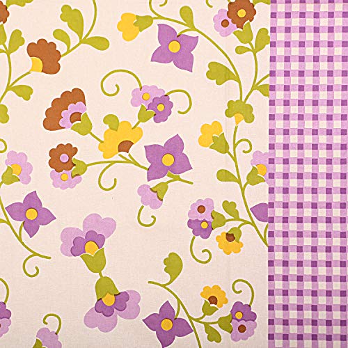 UNIBLISS Cotton Rajasthani Jaipuri Traditional Single Bed Sheet with One Pillow Cover - Purple - Image 3