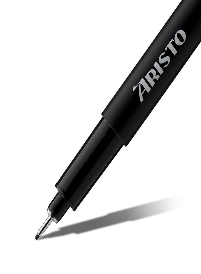 Aristo Precision Pigment Liners Fineliner Set 6 Fine Tip Drawing Pens for Artists Waterproof Archival Black Ink Ideal for Illustrations Sketching Technical Drawing - Image 2