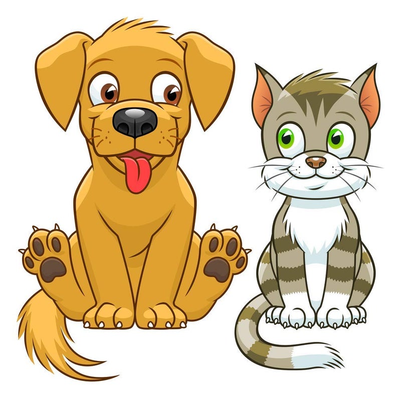 5 Ace Dog Cat Cartoon Self Adhesive Stricker Paper Poster for Play Schools; Every Room; Office; Gym (Multicolour) - Image 5