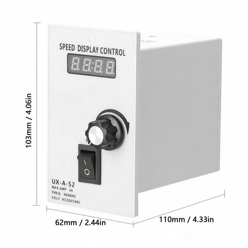 Digital Display Speed Controller - 400W High Power ABS Flame-Retardant Housing Soft Start Motor Control for Motor Regulation - Image 5