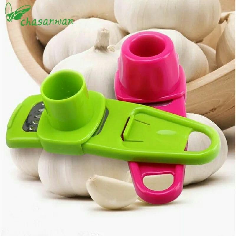 IKARUS Plastic Garlic Ginger Grater Plastic Chopper Kitchen Tool, Multicolour 2 pcs - Image 4