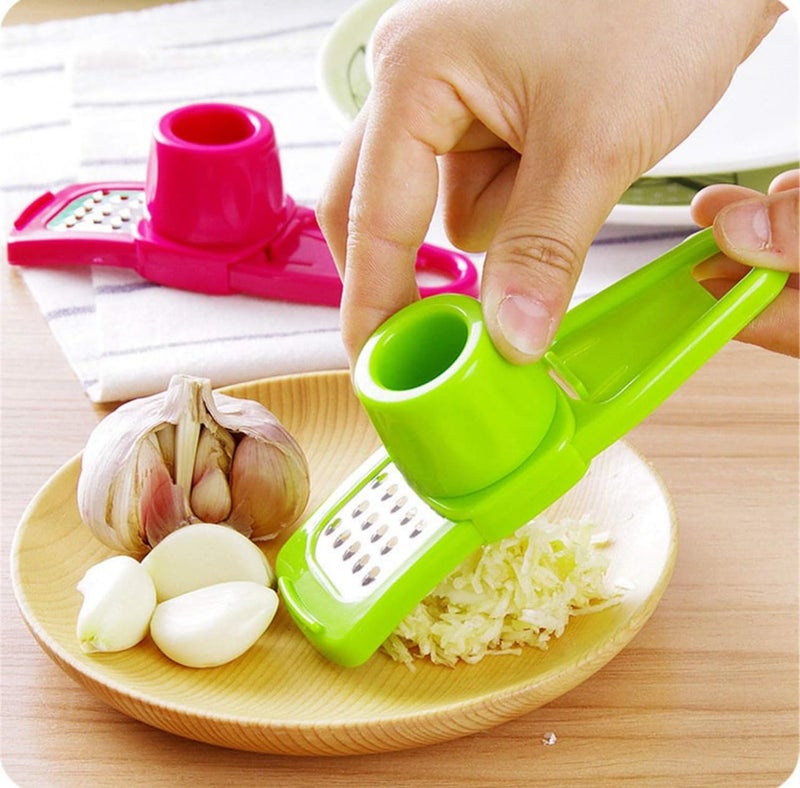 IKARUS Plastic Garlic Ginger Grater Plastic Chopper Kitchen Tool, Multicolour 2 pcs - Image 3