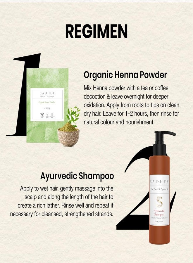 Sadhev Organic Henna Powder 100 gm | 100% Organic Henna Powder | Conditions & Strengthens | Adds Shine & Volume | Ayurvedic Blend - Image 5