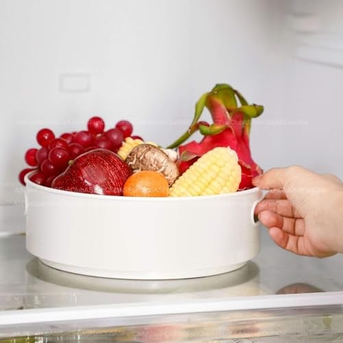 ASFunClub Plastic FunClub Rotating Kitchen Organizer - 360° Revolving Multi-Purpose Storage Tray for Cabinet, Spice Rack, Cosmetic Holder (B), Free Standing, Revolving - Image 4