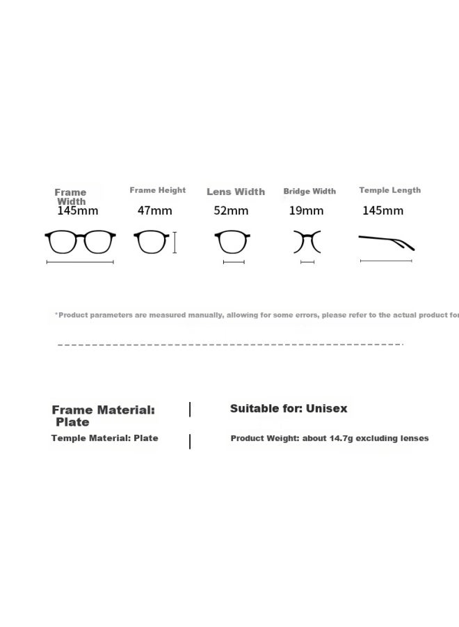 Parzin Uni Lightweight Rectangular Eyeglass Frame For Myopia With D-shaped Frame, Model 66006 - Image 3