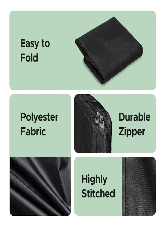 Encasify Premium 40x40 Inch Jumbo Full Carrom Board Cover - Advanced Board Protection with Dedicated Accessories Pocket | Black - Image 5