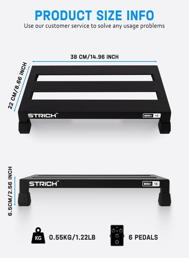 STRICH MINI 15+ Guitar Pedal Board, Aluminum Alloy, 0.1 lbs (0.55 kg), Ultra Lightweight, Effector Board, 15.0 x 8.7 inches (38 x 22 cm), Carrying Bag Included - Image 5