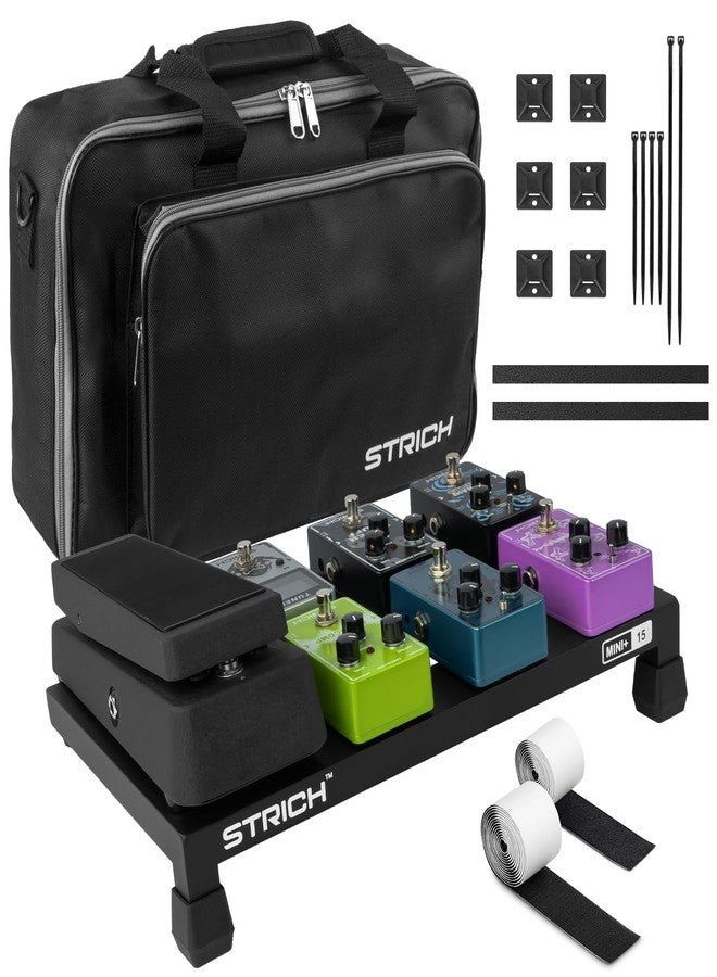 STRICH MINI 15+ Guitar Pedal Board, Aluminum Alloy, 0.1 lbs (0.55 kg), Ultra Lightweight, Effector Board, 15.0 x 8.7 inches (38 x 22 cm), Carrying Bag Included - Image 1