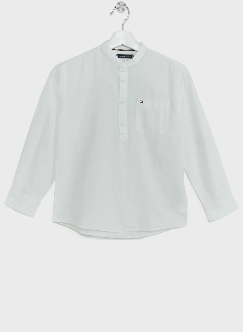 TOMMY HILFIGER Youth Hemp Collar Shirt