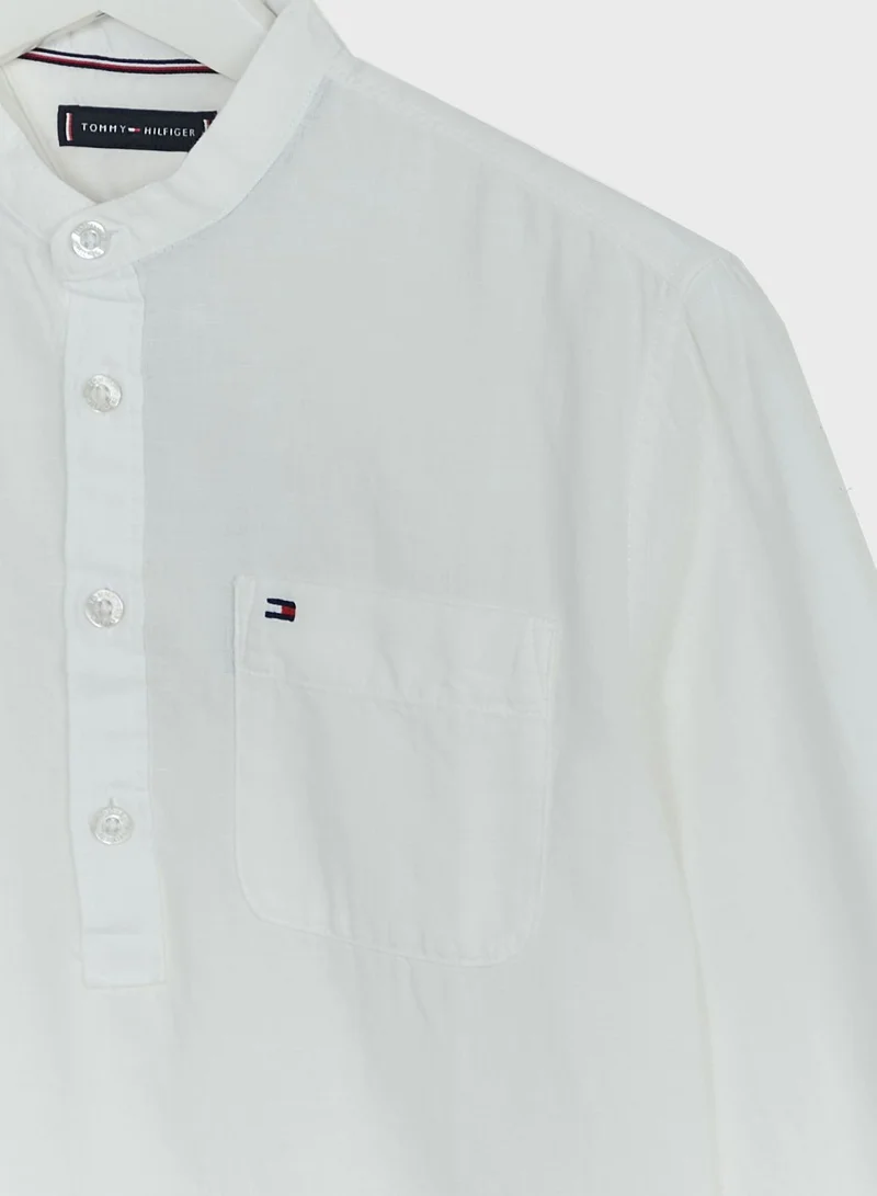TOMMY HILFIGER Youth Hemp Collar Shirt
