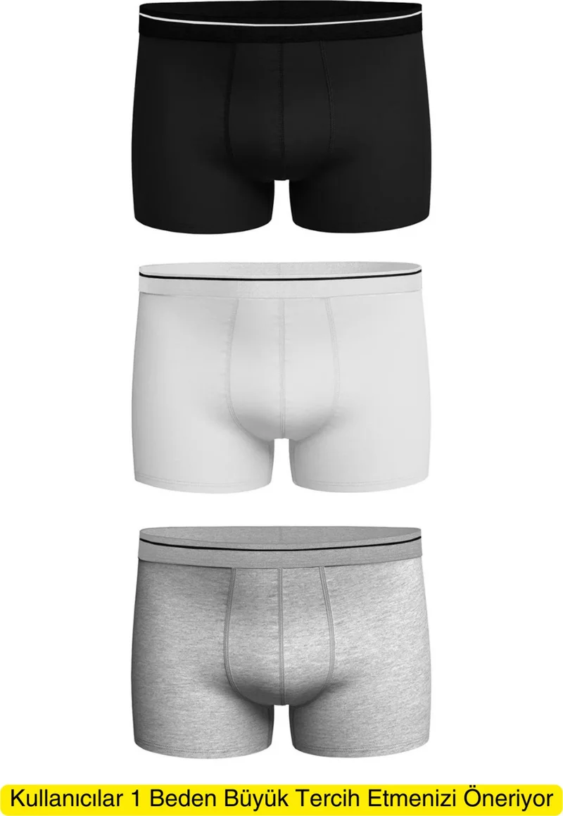 Cenko Men's 3 Pieces Lycra Slim Fit Thin Fabric Suitable for Daily Use Economic Boxer in Special Package
