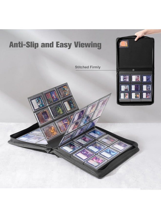 ProCase Top Loader Binder for Cards, Holds 324 Toploaders with 9 Pockets, Toploader Storage for Trading Cards or Sports Cards, Compatible with TCG, MTG in 3"x4" Toploaders -Black - Image 5