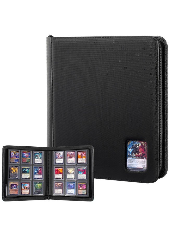 ProCase Top Loader Binder for Cards, Holds 324 Toploaders with 9 Pockets, Toploader Storage for Trading Cards or Sports Cards, Compatible with TCG, MTG in 3"x4" Toploaders -Black - Image 1