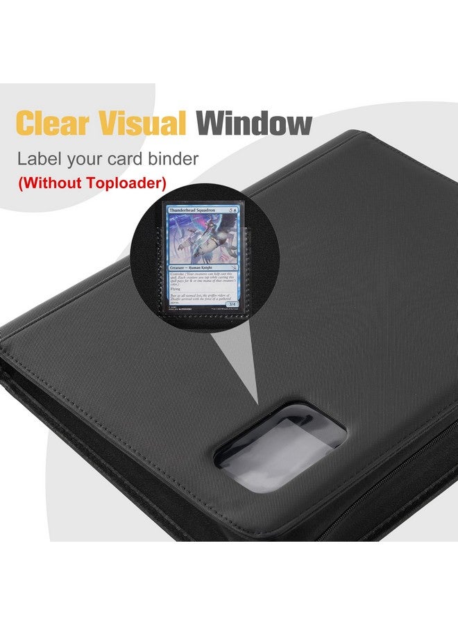 ProCase Top Loader Binder for Cards, Holds 324 Toploaders with 9 Pockets, Toploader Storage for Trading Cards or Sports Cards, Compatible with TCG, MTG in 3"x4" Toploaders -Black - Image 4