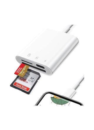 SD Card Reader for iPhone iPad,Trail Game Camera SD Card Reader Viewer,SLR Cameras SD Reader Accessories with Dual Slots,Photography Memory Card Adapter,Plug and Play - pzsku/Z0532AE3594E77B98B48DZ/45/_/1716794707/1f4690b4-1276-4cb5-9ca7-bc706441370f