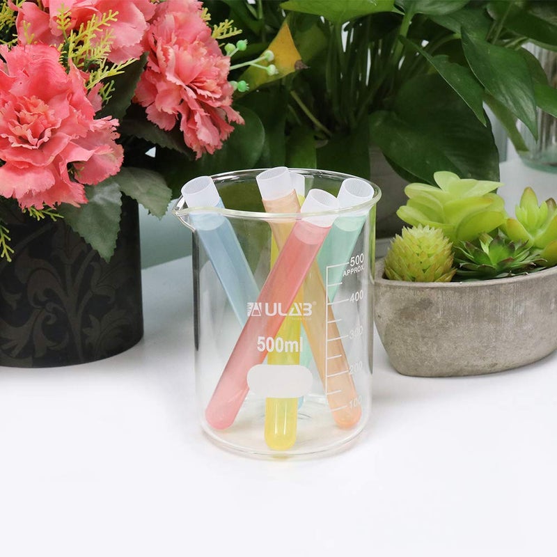 ULAB Scientific White Tube Rack and Plastic Test Tubes Set, Include 1pc of White Tube Rack and 60pcs of Plastic Macaroon Party Tubes Shot Glasses, 16x125mm,Assorted Color, UTR1016 - Image 5