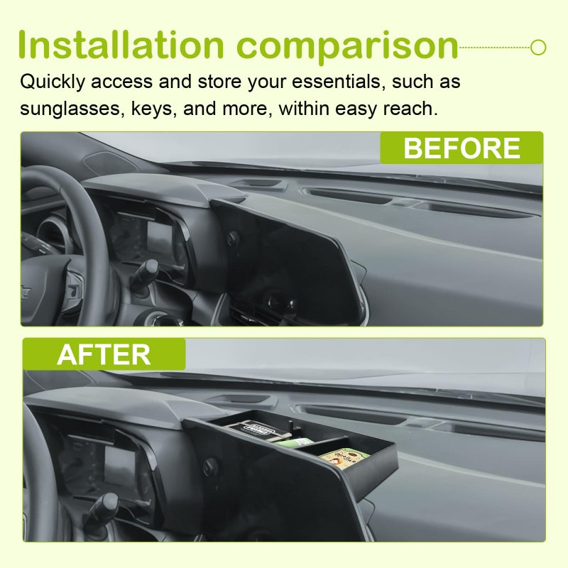 HGWEI Dash Storage Tray Compatible with Chevy Trax 2024 2025 2026 Interior Accessories Center Console Dashboard Organizer for Trax (LT/2RS/ ACTIV) Behind 11-inch Display Screen Mounted Holder - Image 4